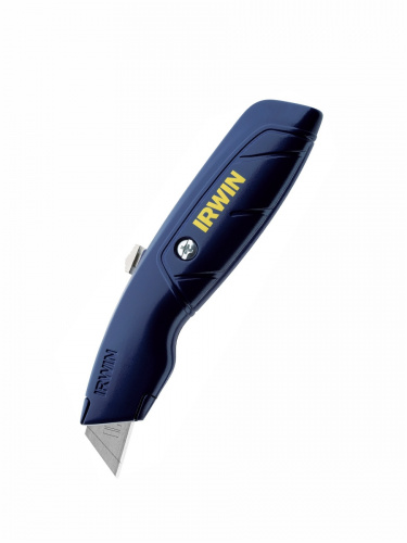 Нож  IRWIN - Standard с выдвижным трапециевидным лезвием+ 3 биметаллические лезвия IRWIN Bi-Metal"